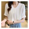 NaVaVa Women Solid V Neck Short sleeVe Blouse Nb2276