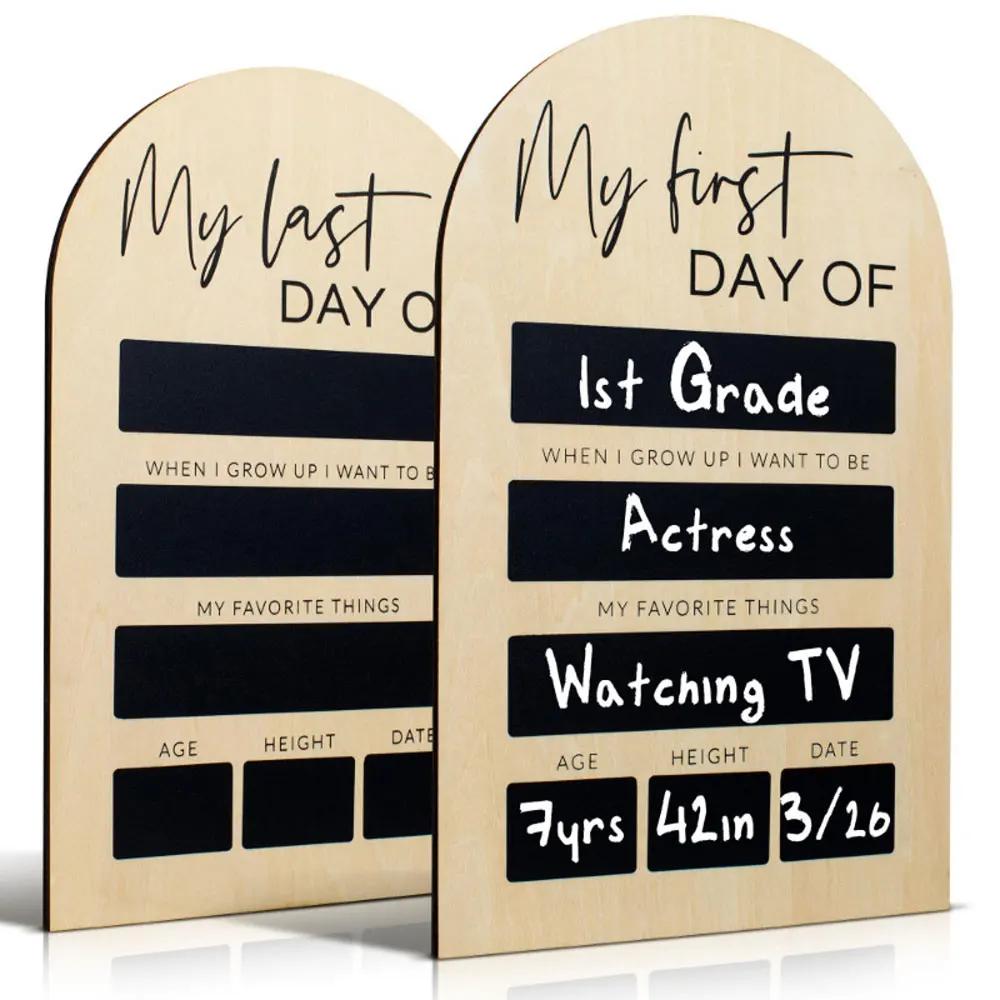 First Day of School Sign Portable Hang Back School Blackboard Sign Personalized First Day of School Chalk Board Photo Prop