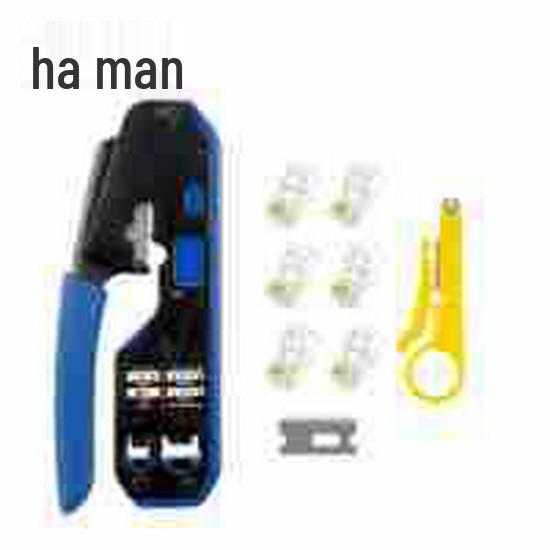 Набор инструментов для обжима сетевых кабелей Aji Man CAT6: Обжимной инструмент 8P6P с плоскогубцами для кристаллических разъемов