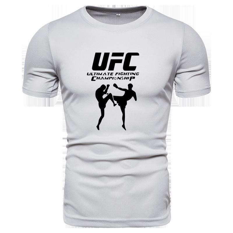 Got Now 2025 UFC Summer Men's Crew Neck Short Sleeve T-Shirt - European & American Style L grijze kleur