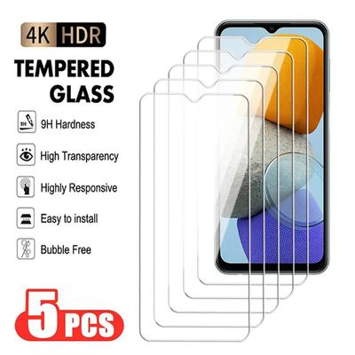 5Pcs Transparent Gehärtetem Glas Für Samsung Galaxy M21 M22 M23 A21 A22 A23 A24 A25 4G 5G Bildschirm schutz M21s A21s glas Film