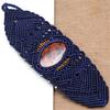 Bracelet Macrame Mahogany Obsidian Jewelry Thread 7-9'' Adjustable Fashion
