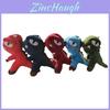 Dinosaur Plush Toy Keychain With Silver And Gold Chain For Kids And Collectors