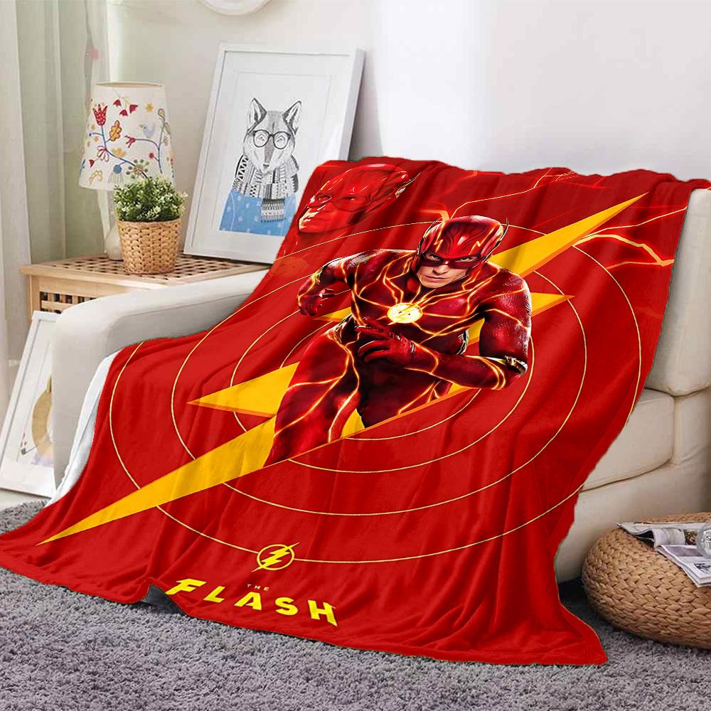 1pc Flash superhero Blanket Lightweight Flannel Throw For Sofa, Bed, Travel, Livingroom, Office, Couch, Chair, And Bed