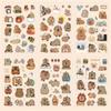 6 Pcs/Bag Cartoon Animal Scrapbooking DIY Material Creative Capybara Sticker Bag  Children's