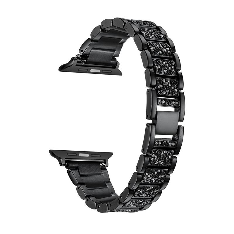 

Роскошный ремешок для Apple Watch, ремешок 40 мм, 44 мм, 38 мм, 42 мм, женский ремень Correas, браслет из нержавеющей стали, браслет iWatch series 3, 4, 5, se 6 For 38mm or 40mm