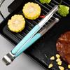 2Pcs BBQ Grill Tongs Korean Barbecue Meat Tongs Stainless Steel Food Clamp Small Cooking Tongs BBQ Accessories Kitchen Tools