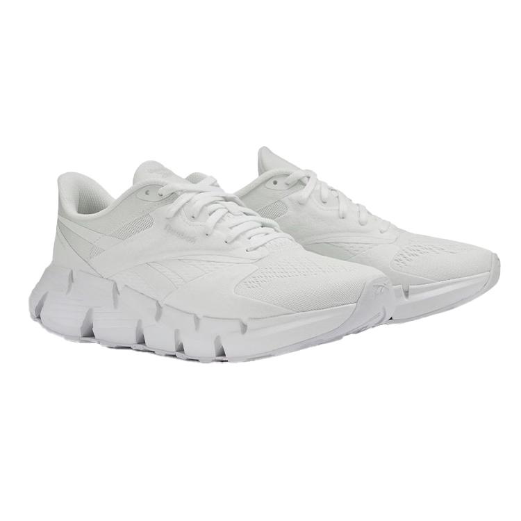 Reebok Zig Dynamica 5 Breathable Sports Professional Thick Sole Support Low Top Running Shoes Unisex Sneaker White 100074658