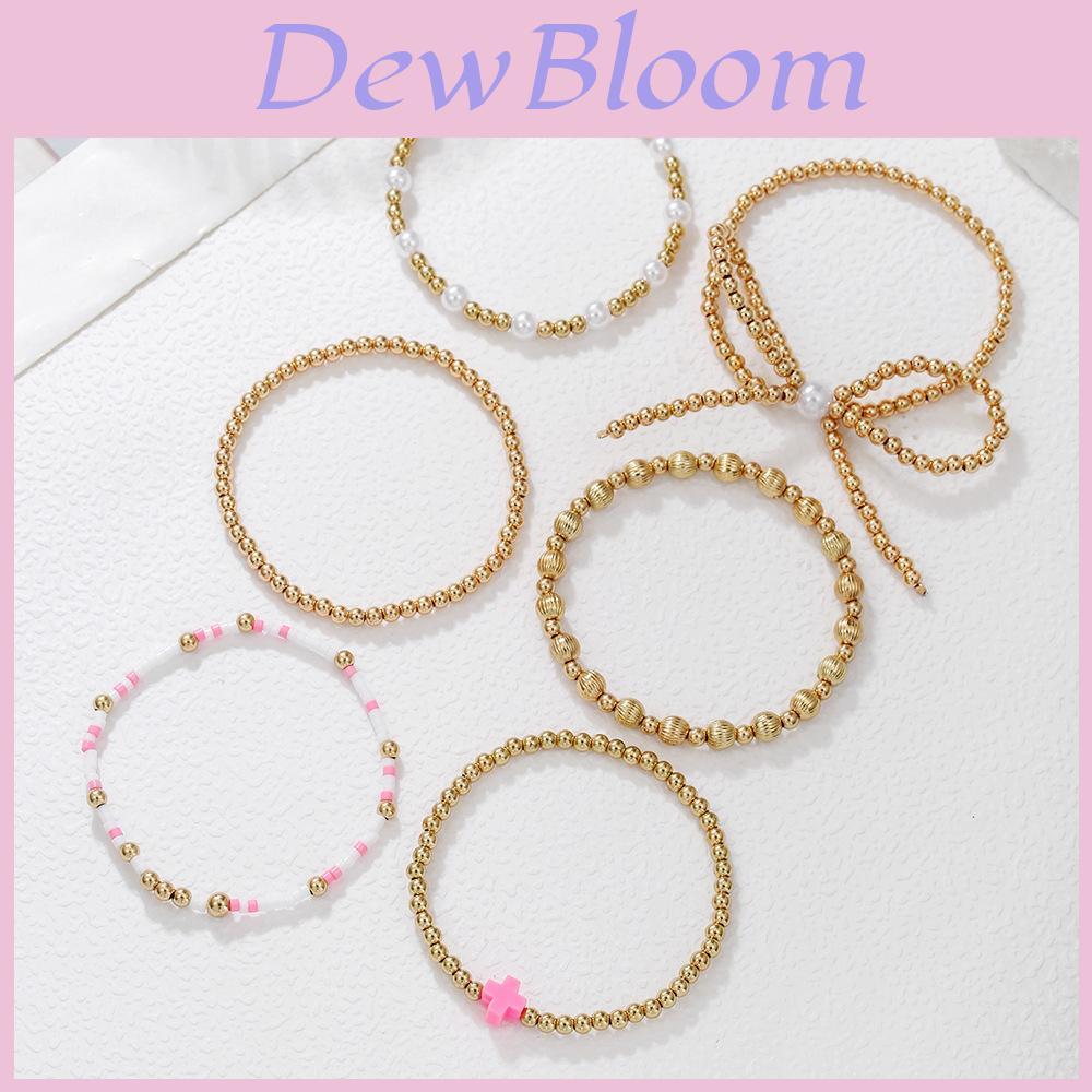 Geometric Pearl And Cross Multilayer Bracelet For Women With Handmade Craftsmanship