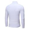 Frühlings- und Herbst Herren Slim Fit Stehkragen Basic-Shirt, Langarm-T-Shirt mit hohem Kragen, Lässiger vielseitiger einfarbiger Pullover