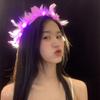 Christmas White Feather Luminous Garland New Year Women Hairband LED Feather Headband  Party