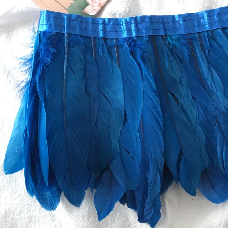 Color Hard Floating Feather Cloth Edge Goose Feather Cloth Strip Diy Feather Flower Skirt Shawl Stage Costume Wing Decoration
