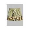 Shorts White Green Blue Fire Flame 3D Print Training Muay Thai Kickboxing Boxing MMA Unisex Sport Gym Fitness Workout Quick Dry Elastic Waist
