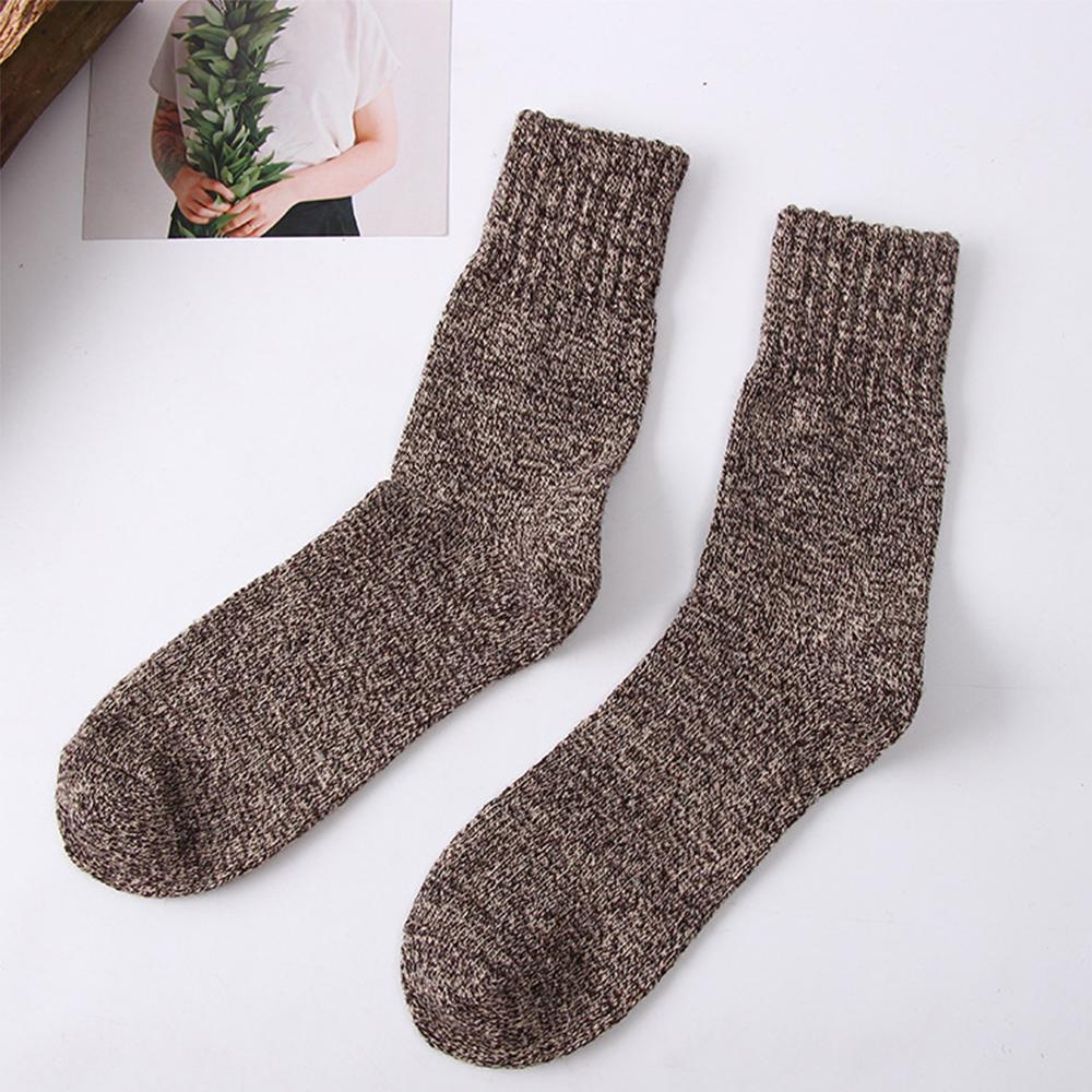 

Зимние Аксессуары Осень Деловой Повседневный Средней Длины Мужские Носки Теплые Чулочно-Носочные Изделия Утолщенные Шерстяные Носки кофейный