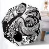 1pc Tiger Dragon YinYang Automatic Open/close, Heavy-Duty Iron Frame & 8-Rib Structure, Compact Folding Umbrella for Women/Men, All-Season Travel, Hal