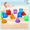 Transparent Building Blocks Geometric Shape Combination Children Educational Toy