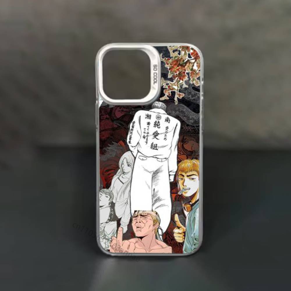 Great Teacher Onizuka GTO Phone Case For iPhone 17,16,15,14,13,12,11,Pro,Max,Plus,Mini,X,XS,XR,8,S,SE Soft Black Case