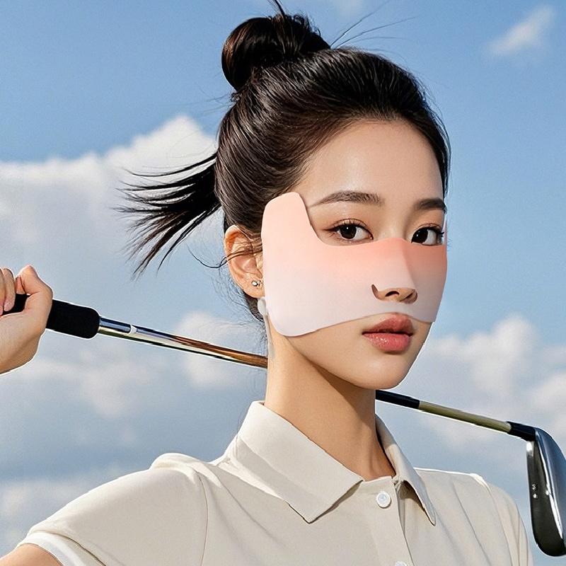 Women Summer Sun Protection Eye Mask Fashion Outdoor Sport Breathable Ear-Loop Cooling Face Cover