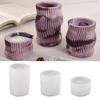 Striped Cylinder Tealight Holder Molds Cylinder Candlestick Molds
