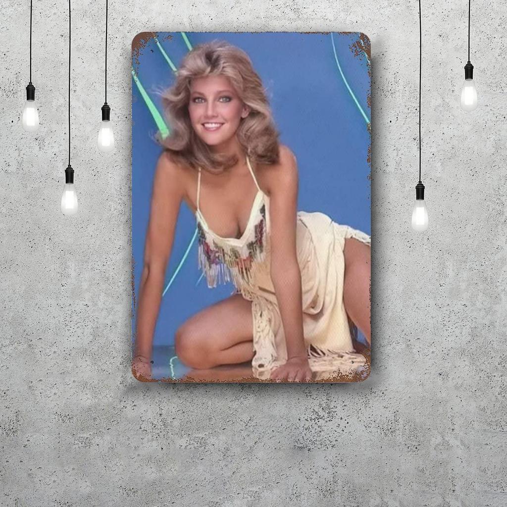 Heather Locklear Vintage Tin Sign Home Decor Wall Decor Art Wall Mural Room Decoration Decor Retro Metal Sign Plate Bar Posters
