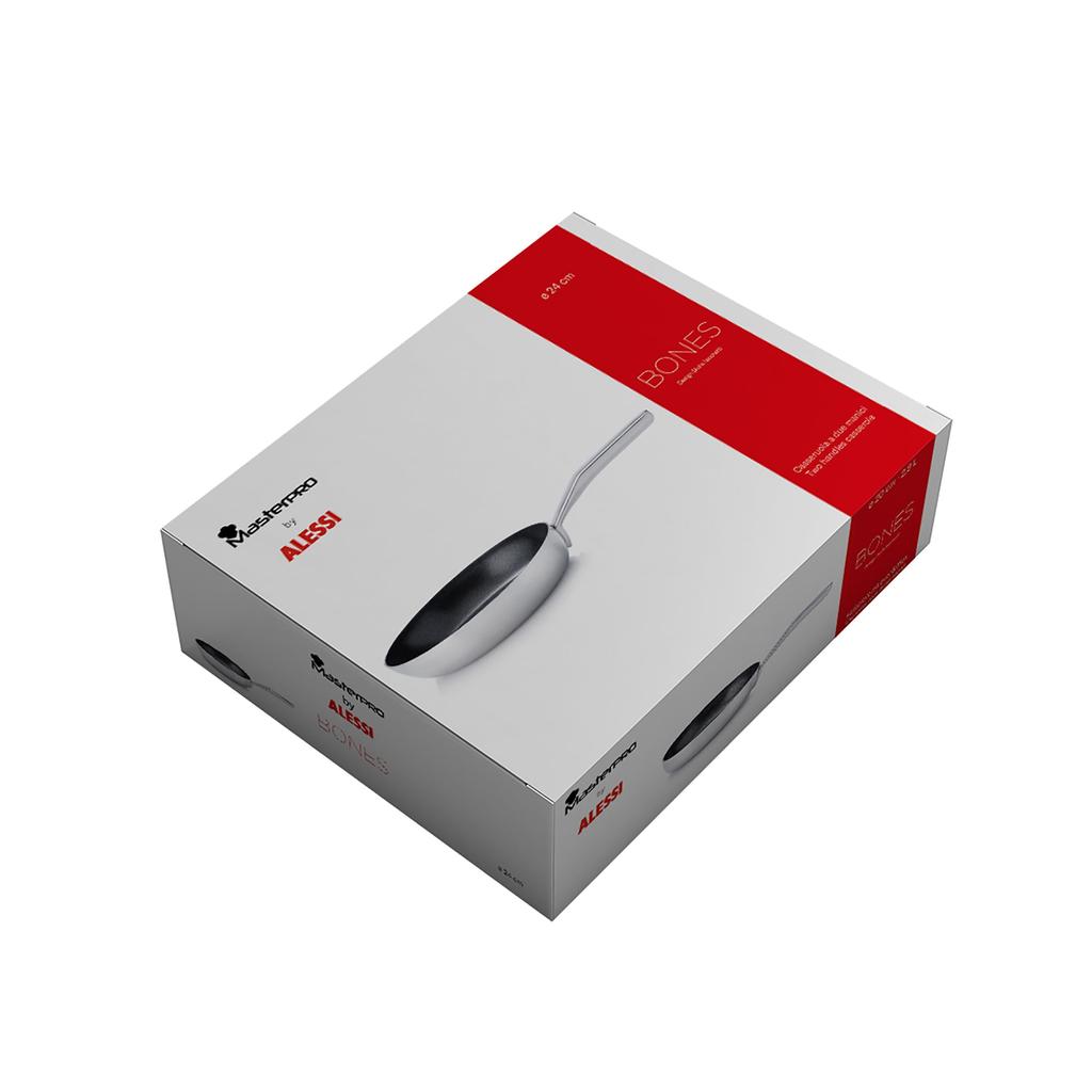 MasterPRO by ALESSI BONES MasterPRO by Alessi Frying Pan 24cm IH Gas Fire Compatible Oven Cooking Non-stick BGMP-2212