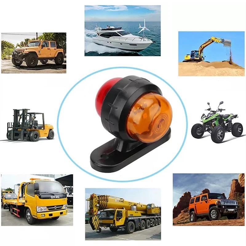 LED Side Marker Lights 12V 24V Trailer Front Rear Clearance Lights Outline Lamp Indicator Tail Light For Truck Van Caravan