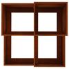 Garden Planter Rust Colored 100 X 100 X 60 Cm Weatherproof Steel