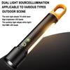 Type-C Rechargeable Multifunctional Outdoor Telescopic Zoom Flashlight Multifunctional Dual Light Source with Side Lamp