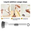 Dish Scrubber Brush with Handle Stain Removal Cleaning Brush Deep