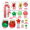 28/40Pcs Christmas Decoration Aluminum Foil Balloons Xmas Gifts 4D Inflatable Balloons Canes Candies Cute Xmas Party Ornaments