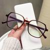 Men's Retro Double Bridge Square Glasses Frame with Anti-Blue Light and Prescription Lens Capability