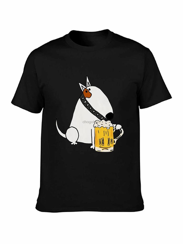 Bull Terrier T-Shirt Herren Neuankunft Mode T-Shirt Hohe Qualität Kurzarm Hipster Lustiges T-Shirt