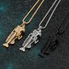 Fish Bone Necklace, Punk Street Style Hollow Fish Skeleton Pendant Design, Durable Alloy Chain for Women And Girls
