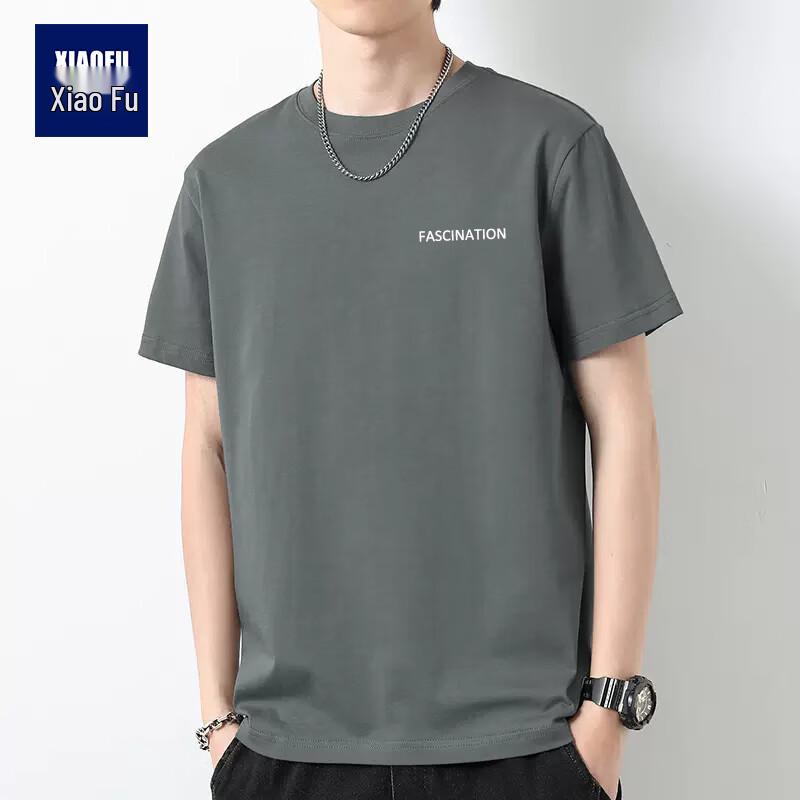 Men s Heavyweight Pure Cotton Trendy Printed T-Shirt M