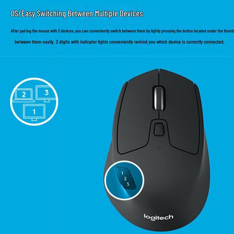 

Logitech M720 Bluetooth Unifying Dual-Mode Wireless Mouse