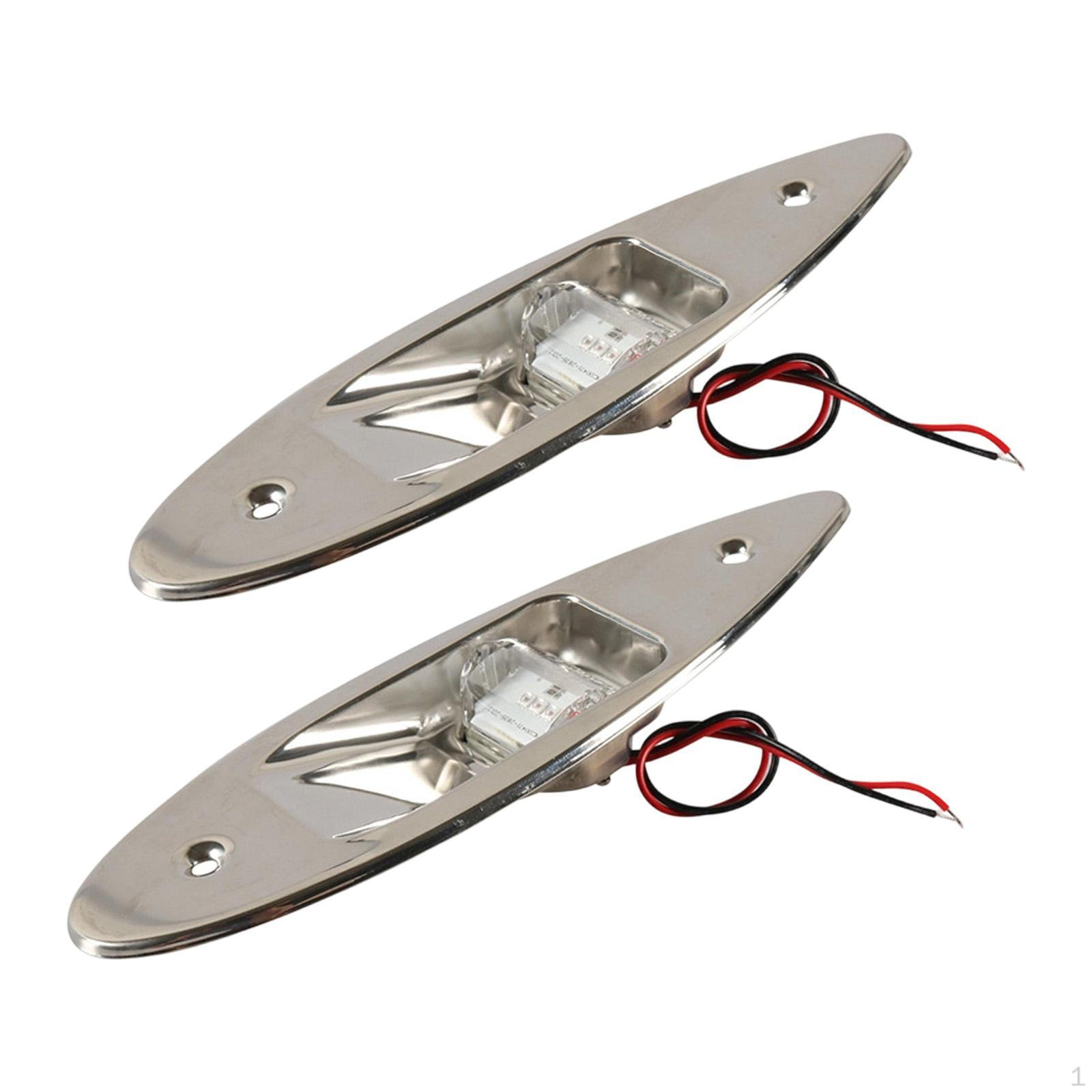 2x Marine Navigation Light Signal Boat Stainless Steel Sturdy Replacement Professional 1.5W