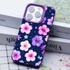 Flowers Art Purple Translucent Mobile Phone Case For IPhone 17 16 E 15 14 13 12 11 Pro Max 14 15 Plus 17 Air Colorful Hard Cover