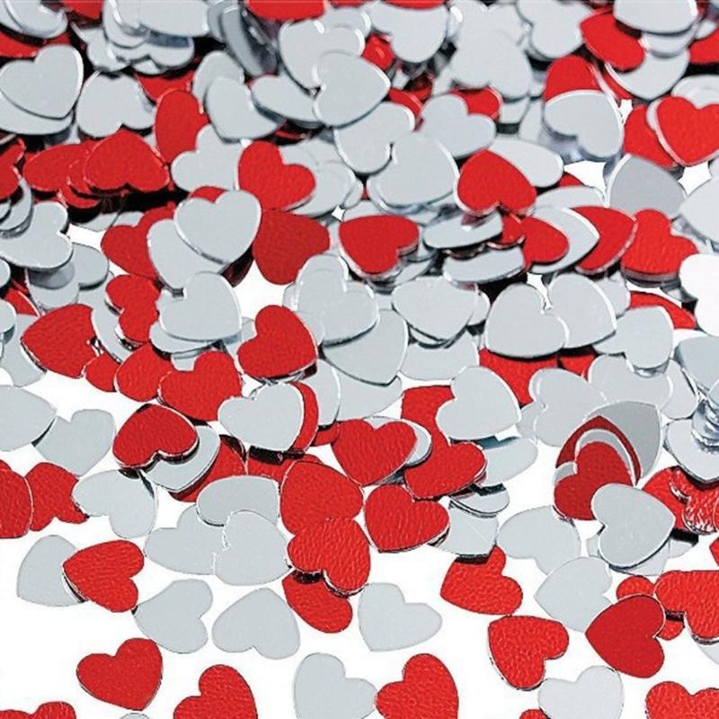Glittering Heart Shape Confettis Ornament Confettis for Event Decoration Perfect for Tables Gifts and Scrapbooking