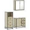 VidaXL Ensemble De Meubles De Salle De Bain 3 Pcs Chêne Sonoma, Armoire De Salle De Bain, Placard De Salle De Bain, Meuble 3301016
