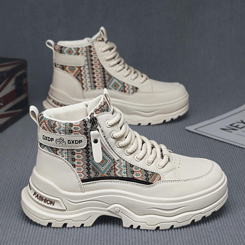 Martin boots new winter high-top shoes ethnic style niche retro heightening sports boots