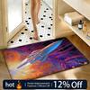 Soft Absorbent Non-Slip Rug Art Rocket Spaceship Floor Mat Home Decor Doormat Bedroom Floor Mat Shower Carpet