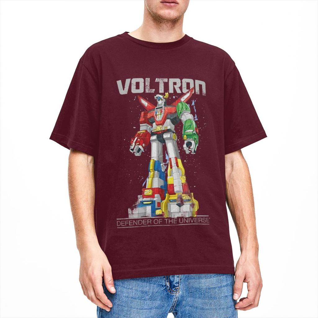 Unisex Unisex's T-Shirts Voltron Legendary Defender Fashion Pure Cotton Tee Shirt Short Sleeve Robot Anime T Shirt Tops Big Size