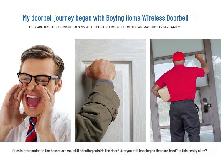 Boyer A608 Long-Range Wireless Doorbell with Remote Control