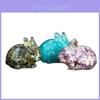Natural Crystal Resin Bunny Figurine For Home Decor And Gift Giving