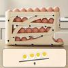 3-Tier Rolling Egg Storage Container for Refrigerator Holds 24 Eggs Organizer Rack Large Capacity Kitchen & Fridge Storage Box