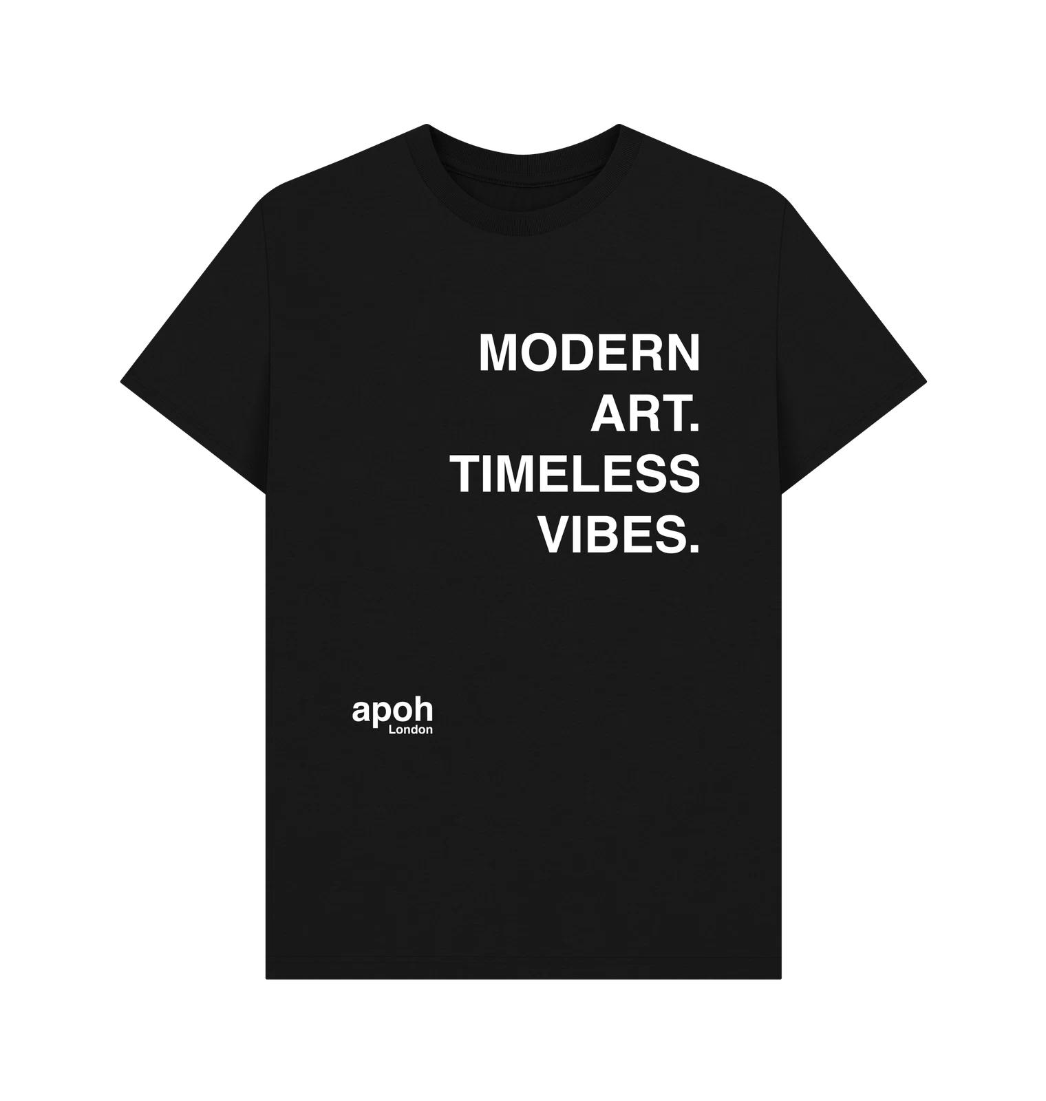 PREMIUM OFFICIAL APOH APOH Modern Art Slogan Black T-Shirt S