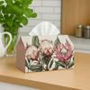 1pc Vintage Protea Flower Tissue Box & Napkin Dispenser - Botanical Decor Suitable for Home, Car, Bedside Table - Compatible with Tissues/Rolls/Paper
