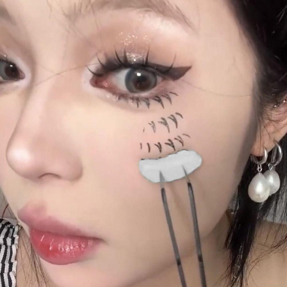 Natural 16 in 1 Lower Eyelash Stamps Set DIY Lower Lashes False Eyelash Print Tool Beauty