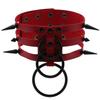 Fashion Women Men Black Rivet Leather Bondage Choker Necklace Punk Circle Spike Goth Collar Harajuku Necklaces Emo Witch Jewelry