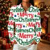 Women's Casual Christmas Print Button Down Long Sleeve Shirt with Collar and Side Slits